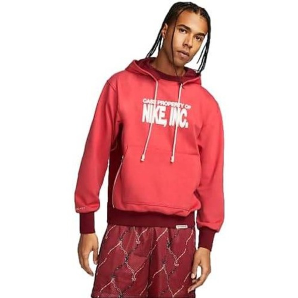 Nike Dri-FIT Standard Issue Men's Pullover Basketball Hoodie – Red‎ (XXL)